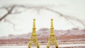 Lovely Gold Paris Eiffel Tower Stud Earrings 