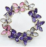  Bouquet Stud Earrings Ed00024purple