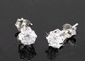 Simple Classy OL Stud Earringss Ed00025Silver