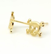 Skeleton Stud Earrings  Ed00036gold