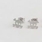 Skeleton Stud Earrings  Ed00036silver