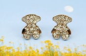  Tous Diamond Bear Stud Earrings  Ed00038gold