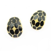 Grace Oval Stud Earrings  Ed00041black