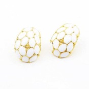 Cheap Grace Oval Stud Earrings  Ed00041white