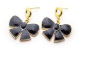 Cheap Grace bowknot stud earrings  Ed00046black