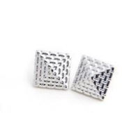  Fashion Pyramid Stud earrings  Ed00051silver