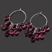 Cheap Bohemia crystal grapes tassel earrings  Eh00101red