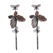 Hollow out butterfly tassel earrings  