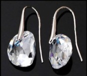 Multi-slice pea crystal earrings  Eh00108white