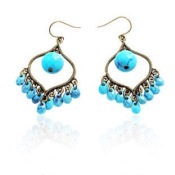 Bohemia retro beans tassel earrings  Eh00111blue