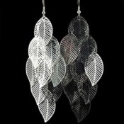 Hollow out maple leaves earrings  Eh00304silver