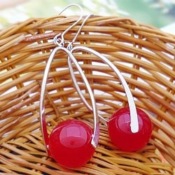 Fashion Candy Color bag earrings  Eh00316red