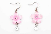 Five-leaves flower earrings Eh00320pink