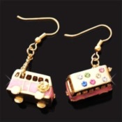 Color diamond bus earrings Eh00334gold