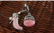 Cheap Popular pink shoe and bag earrings Eh00336