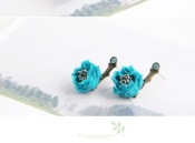 Retro cloth rose earrings Eh00339