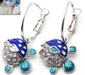 Happy fish diamond earrings Eh00345