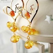 Korea color beads earrings Eh00346