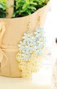 Sunflower earrings Eh00352blue