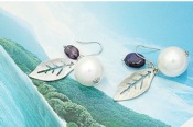 Cheap Fashion pearl and leaves earrings Eh00358