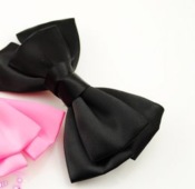 Cheap Silk fabric bowknot barrette  Fj00002black