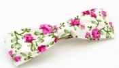 Cloth calico bowknot barrette   Fj00003meired