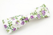 Cloth calico bowknot barrette   Fj00003purple