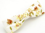 Cloth calico bowknot barrette   Fj00003yellow