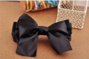  Multi-tier ribbon bowknot barrette  Fj00007black