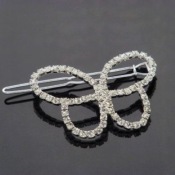 Cheap Exquisite hollow out bowknot with diamond setting barrette