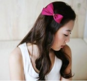  Skinniness bowknot barrette  Fj00025rose