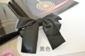 Grace silk fabric bowknot barrette  Fj00026black