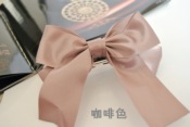 Grace silk fabric bowknot barrette  Fj00026coffee