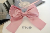 Grace silk fabric bowknot barrette  Fj00026powder