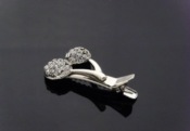 Lovely diamond cherry barrette  Fj00033silver