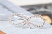 Diamond bowknot barrette  Fj00034white