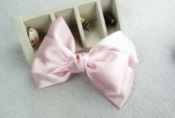 Silk satin bowknot barrette  Fj00035pink