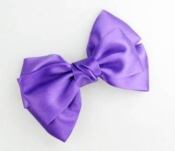 Silk satin bowknot barrette  Fj00035purple