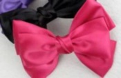 Silk satin bowknot barrette  Fj00035red