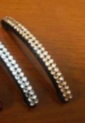 Double-tier diamond barrette  Fj00036coffee