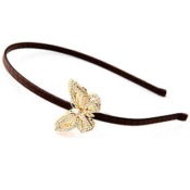 Butterfly crystal thin headband