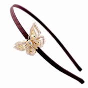 Butterfly crystal thin headband