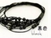 Multi-circle with beads hair band  Fq00006black