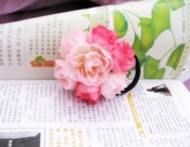 Pink flower hair band  Fq00010pink