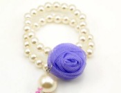 Retro voile flower pearls  hair band  Fq00012purple