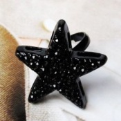 Black star ring  Jz00152black