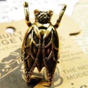 Retro exaggerated cicada ring  Jz00158bronze