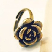  Ringent retro rose ring  Jz00159bronze