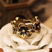 Elegant feelign retro fleuret ring  Jz00174gold