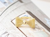 Ringent goldwire bowknot ring  Jz00176gold